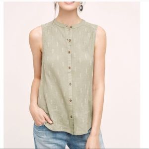 Vanessa Virginia by Anthropologie button down tank